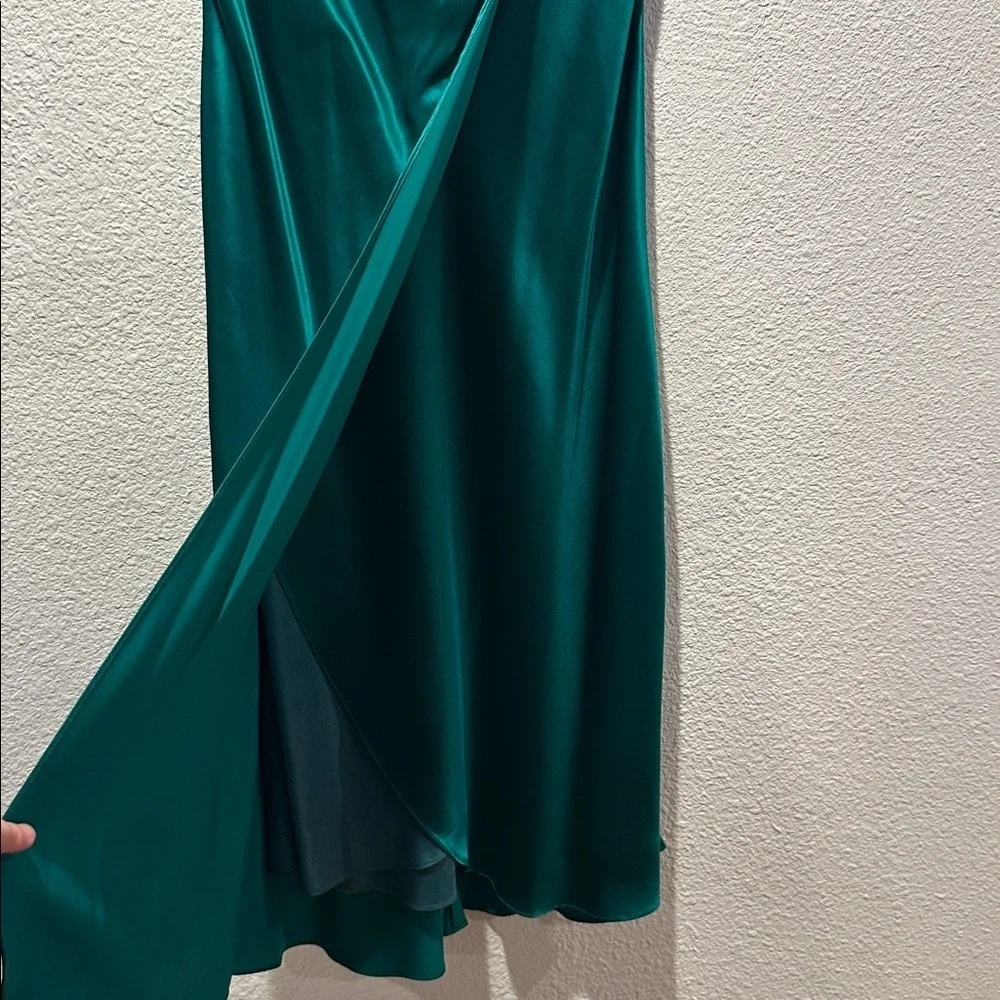 Banana Republic Strapless Dress in Teal 100% Silk - Picture 2 of 7